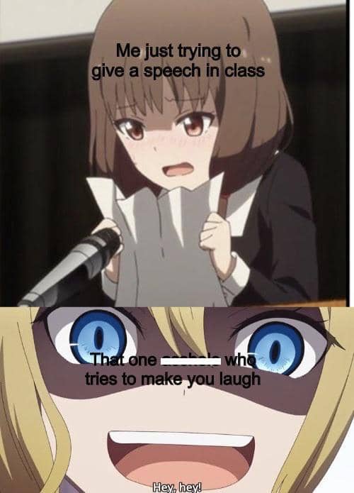 meme anime tentang pidato