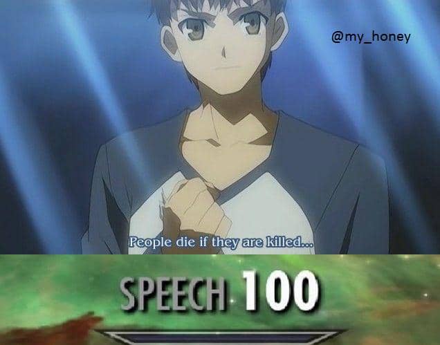 meme anime tentang pidato