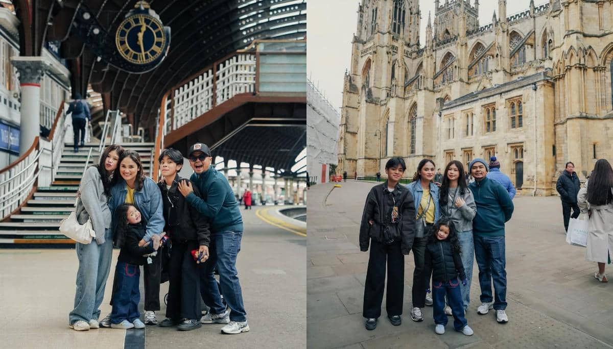 8 Potret Bahagia Wendi Cagur dan Keluarga Liburan di London