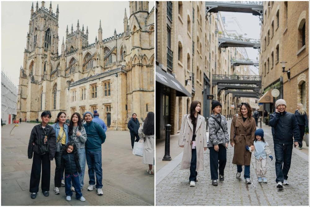 10 Potret Keluarga Wendi Cagur saat Jalan-jalan di Inggris
