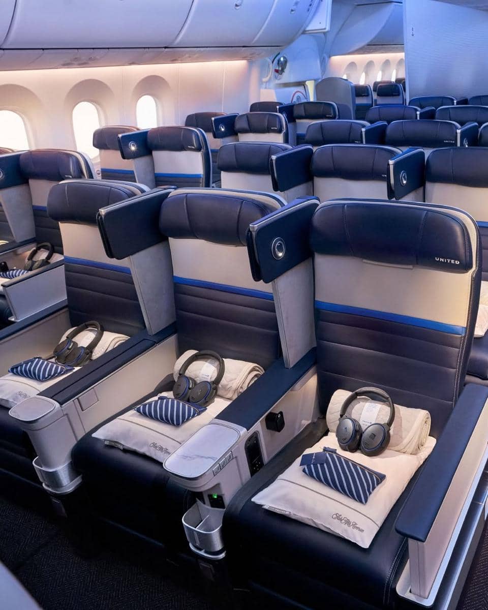 salah satu pilihan kursi United Airlines