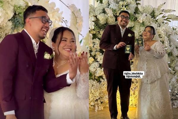 7 Potret Pernikahan Gita Bhebhita dan Ganang Aji, Selamat!