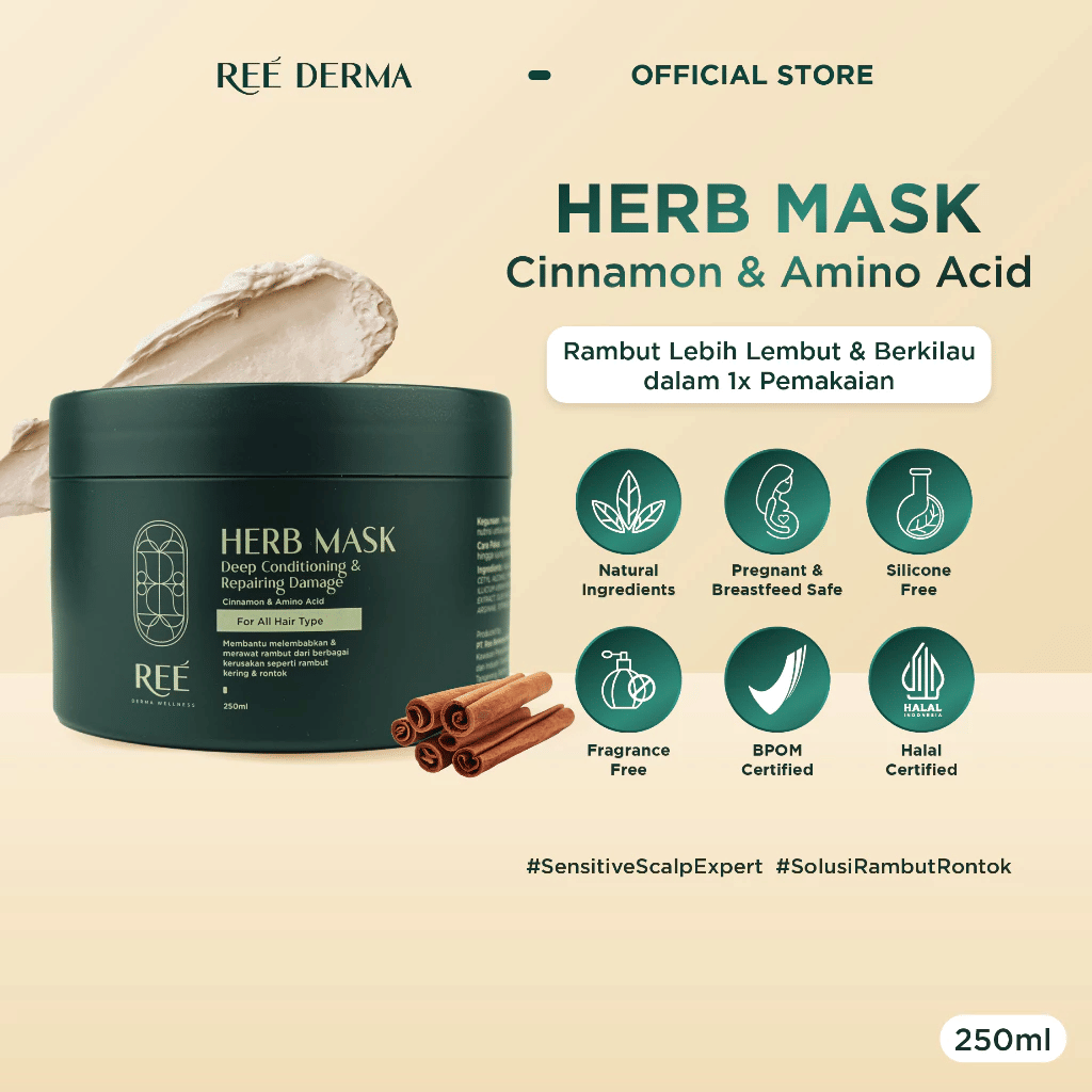 Ree Derma Cinnamon & Amino Acid Herb Mask