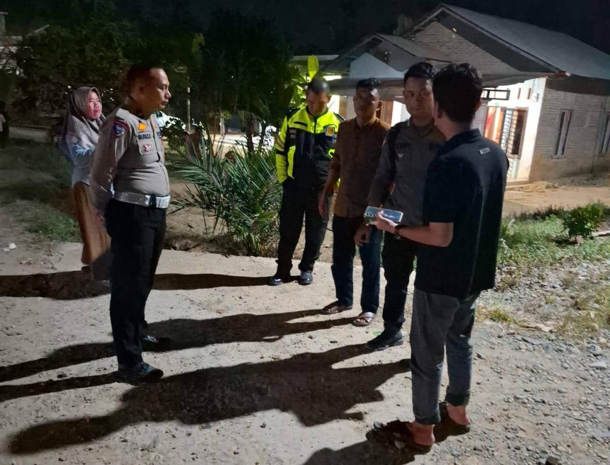Lokasi kecelakaan Rizki dan Arika, warga Langkat yang mengalam kecelakaan, Kamis (26/3/2026) (dok.Polres Langkat)