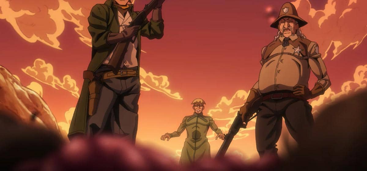 Steel menyaksikan korban pembunuhan - Steel Ball Run