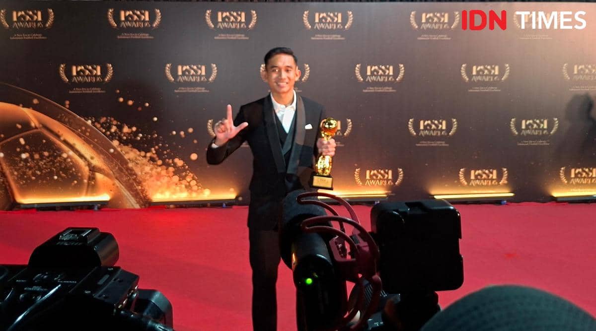 Rizky Ridho meraih penghargaan Goal of the Year di PSSI Awards 2026 (IDN Times/Margith Damanik)