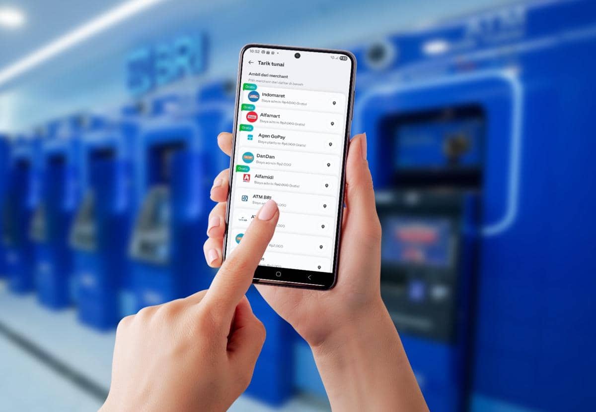 BRI Hadirkan Fitur Tarik Tunai Saldo GoPay di Jaringan ATM dan CRM
