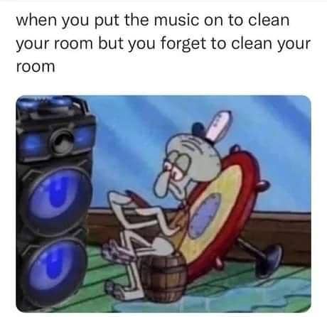 meme SpongeBob tentang malas