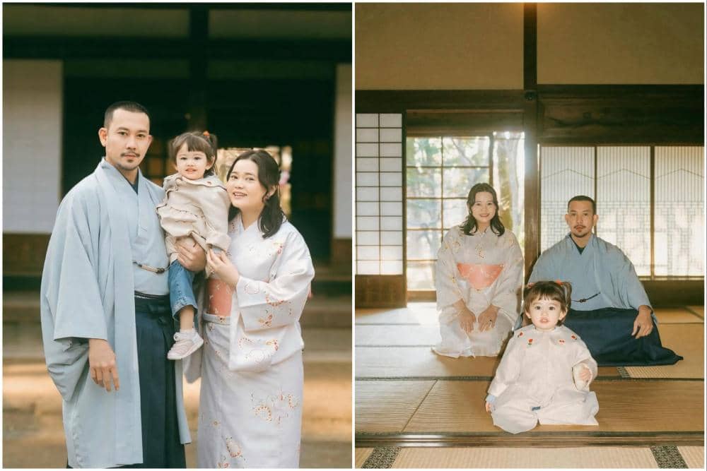 10 Photoshoot Keluarga Denny Sumargo di Jepang, Pakai Kimono