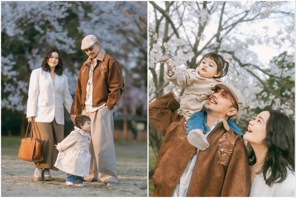 10 Potret Denny Sumargo dan Keluarga Berkeliling Taman Sakura, Indah!