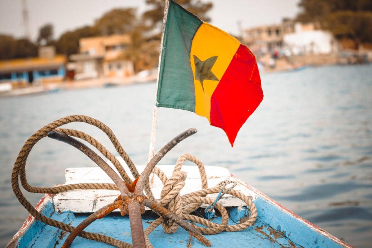 Ilustrasi bendera Senegal