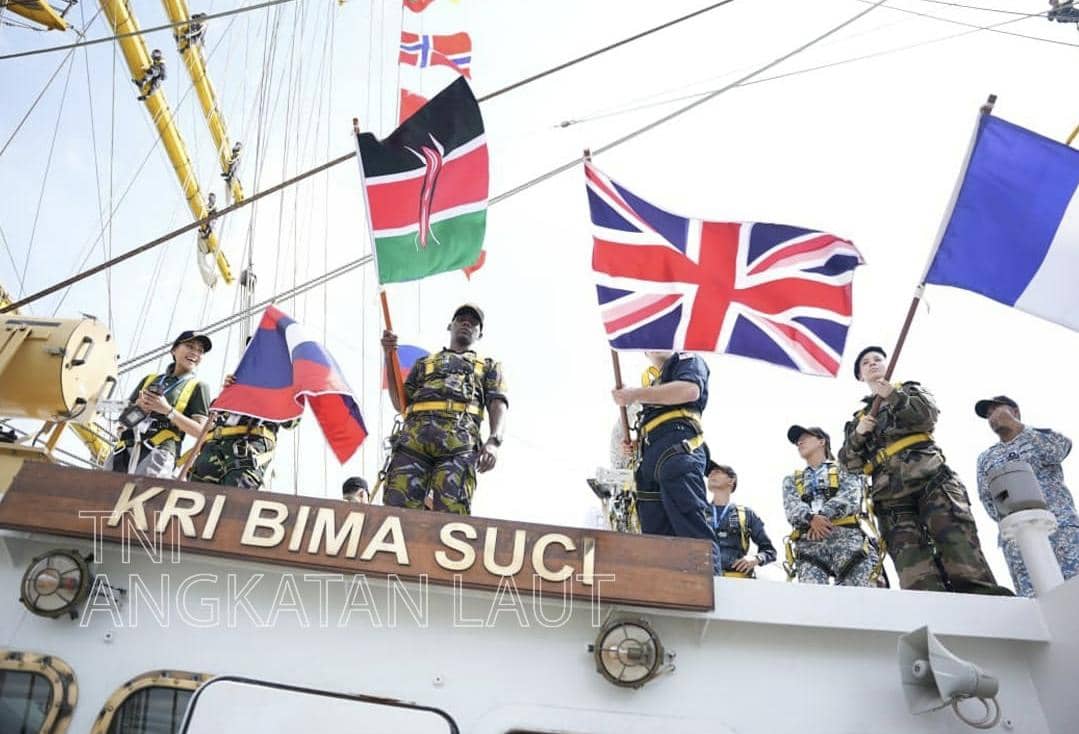 KRI Bima Suci Kembali Berlayar, Bawa 52 Kadet dari 24 Negara Sahabat