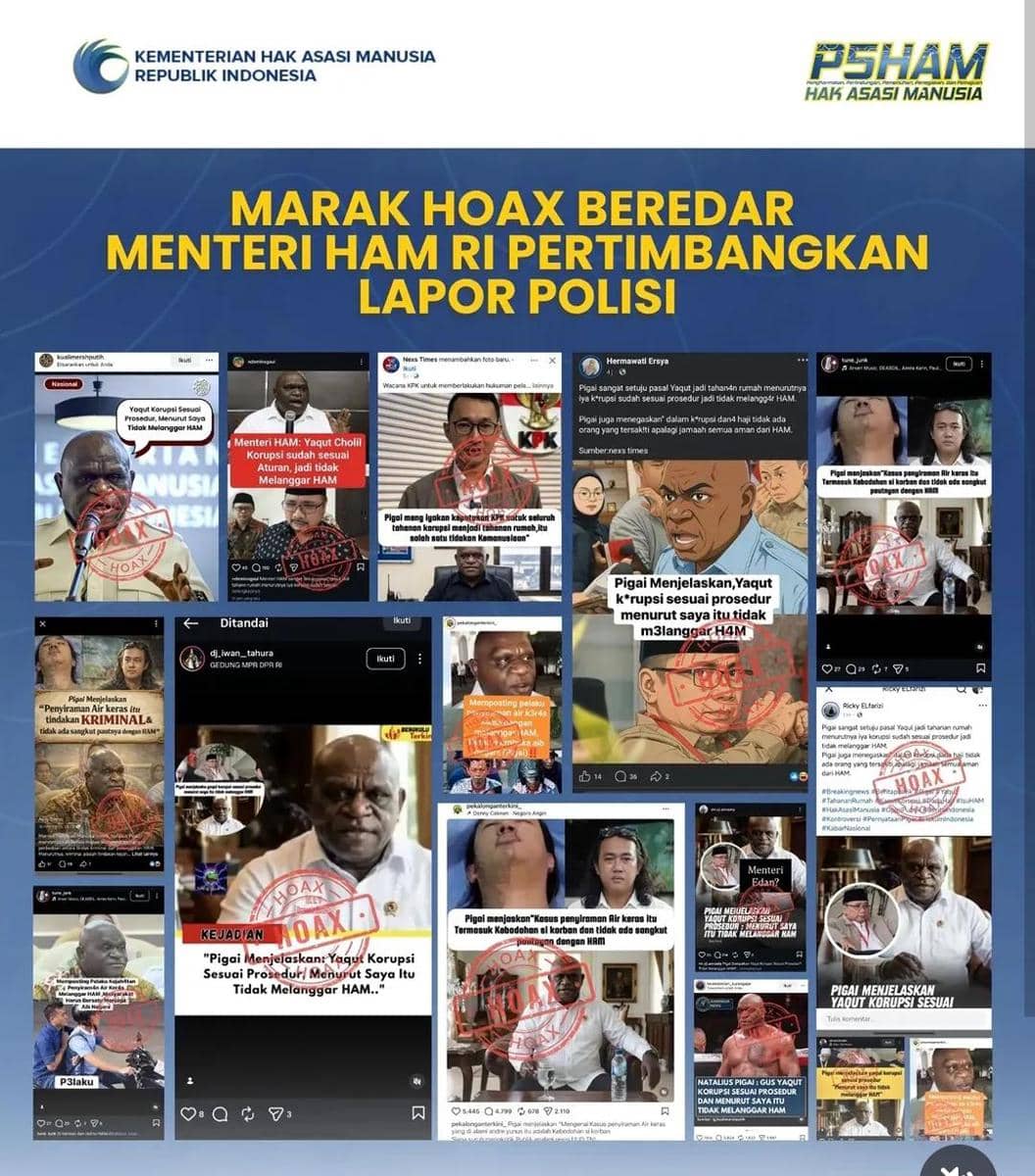 Kementerian HAM rilis akun penyebar hoaks
