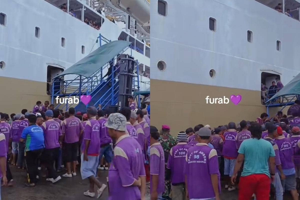 Pendukung Furab pakai baju serba ungu