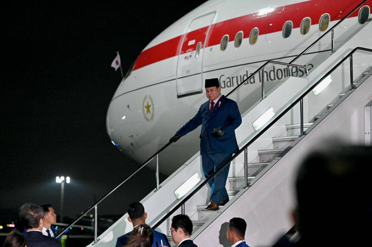 Presiden Prabowo Subianto tiba di Bandar Udara Haneda, Tokyo, Jepang