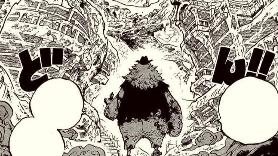 Jaguar D. Saul dan Robin di Perpustakaan Burung Hantu. (Dok. Eiichiro Oda, Shueisha/One Piece)