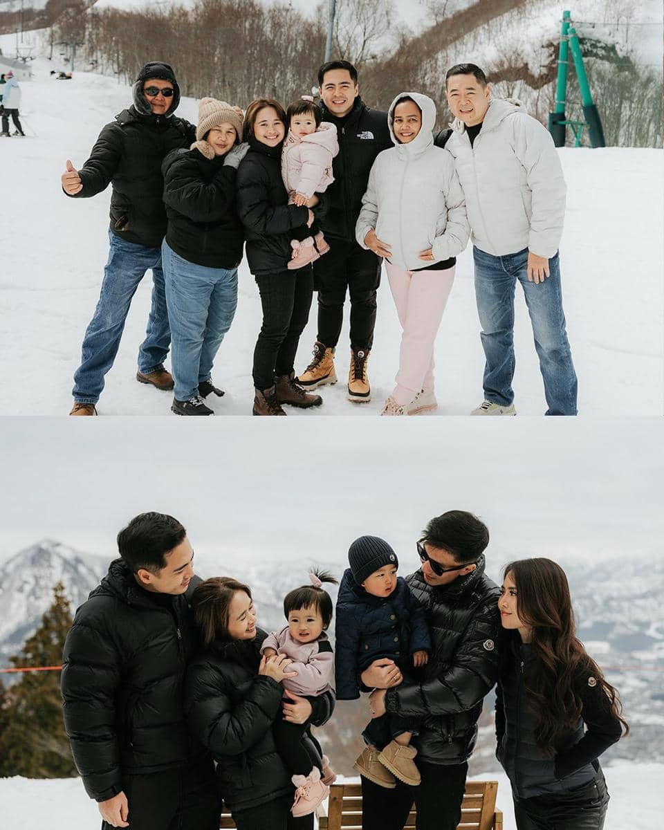 Gritte Agatha dan keluarga liburan di Jepang 