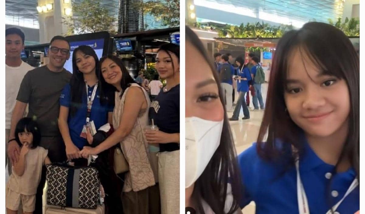 9 Potret Keluarga Nola B3 Antar Neona Ayu Ikut School Immersion