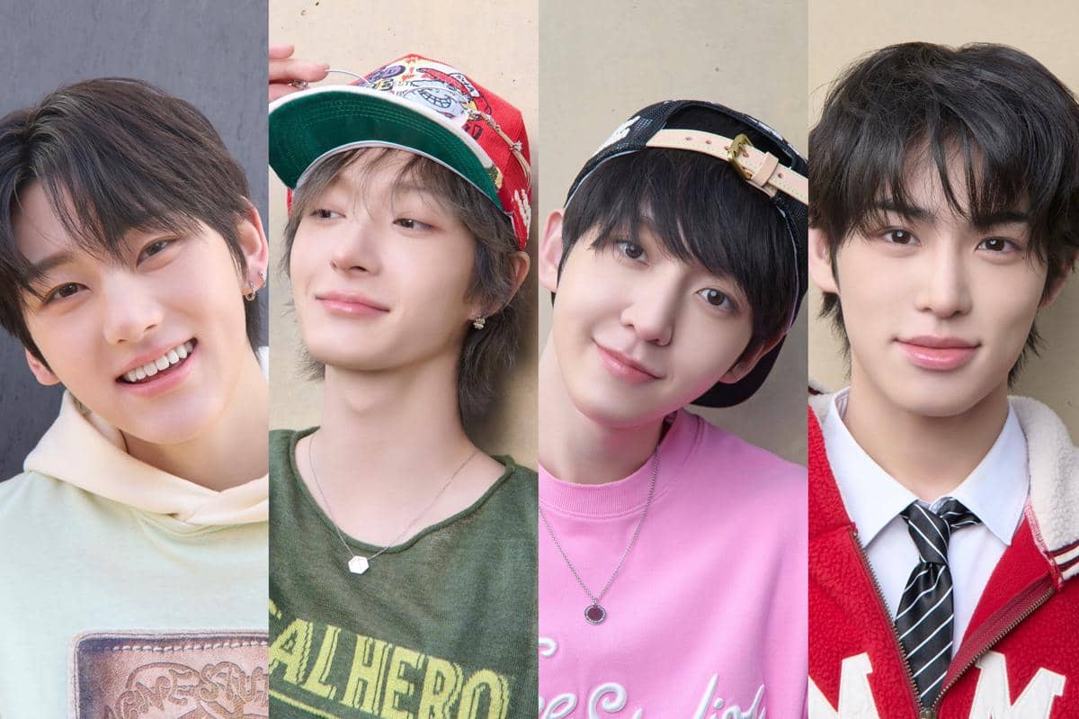 potret Kyehoon, Donghwa, Donghyeon, dan Minje KickFlip di mini album My First Kick