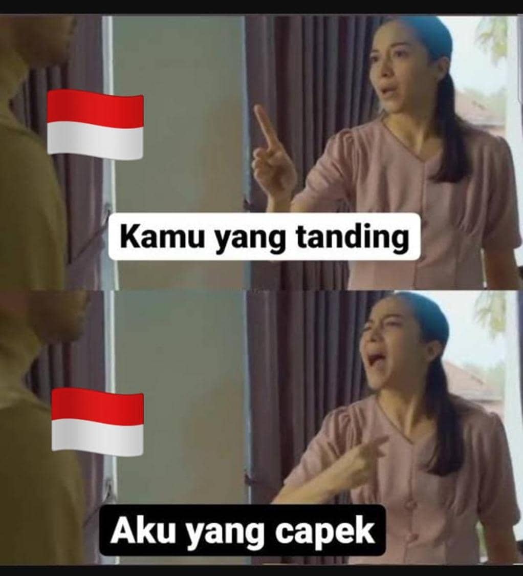 meme Timnas Indonesia kalah lawan Bulgaria