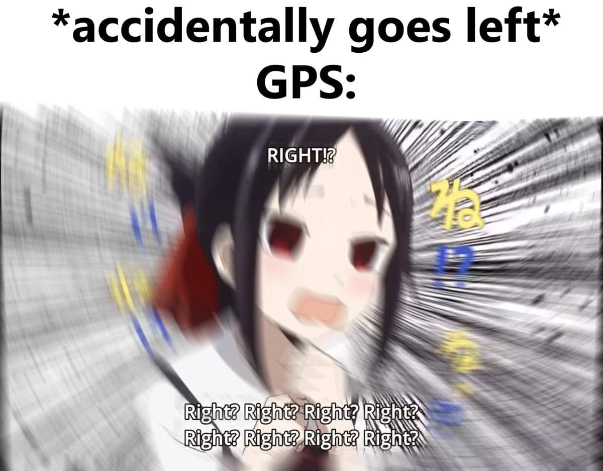 meme anime tentang GPS