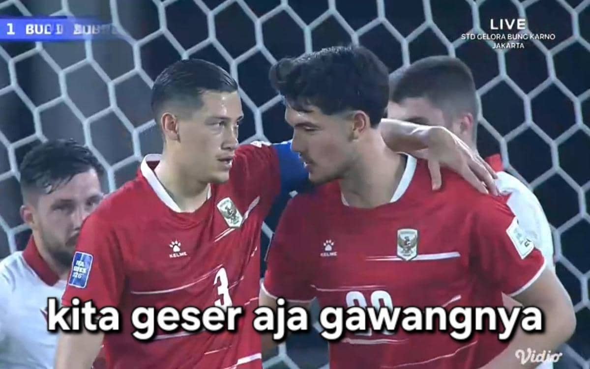 meme Timnas Indonesia kalah lawan Bulgaria