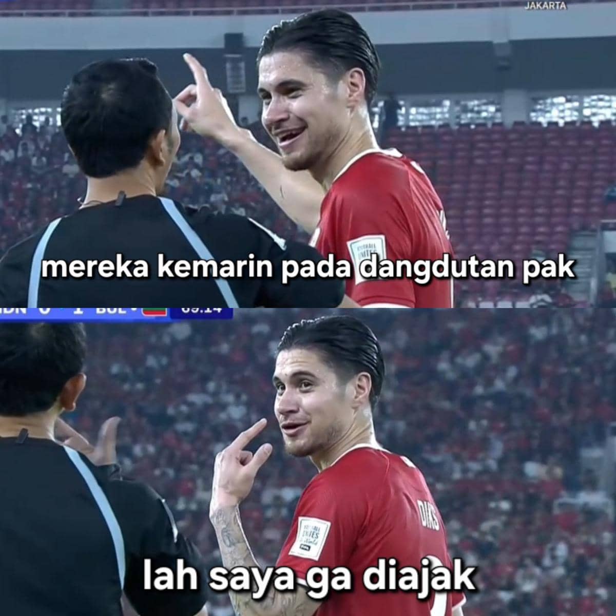 meme Timnas Indonesia kalah lawan Bulgaria