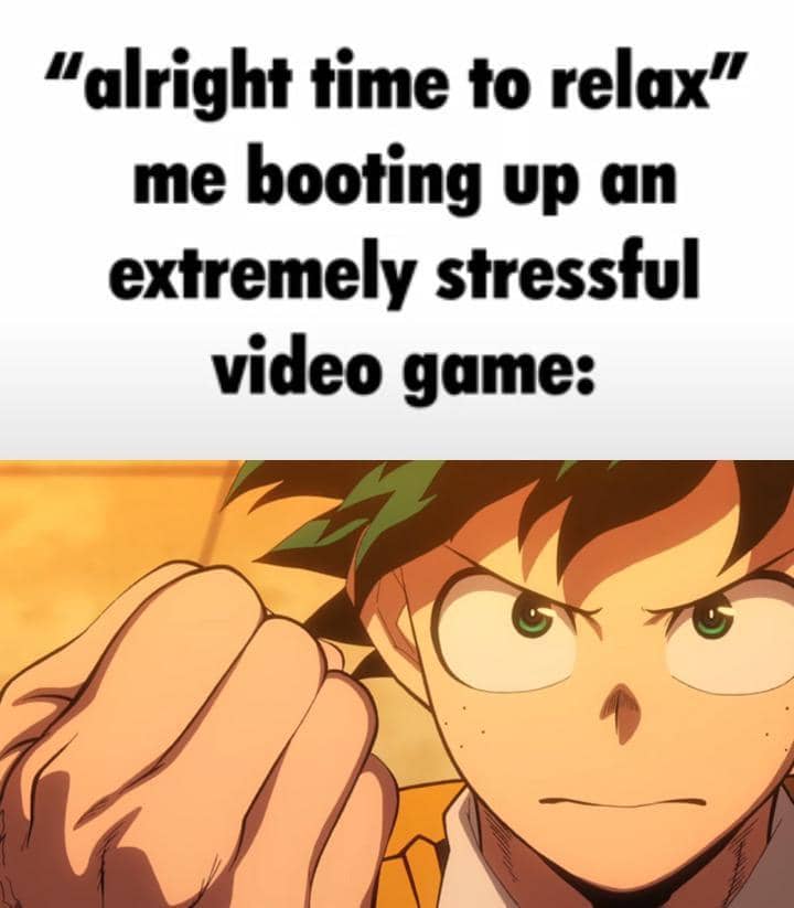 meme anime tentang stres