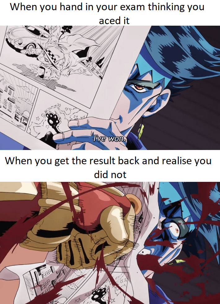 meme anime tentang stres