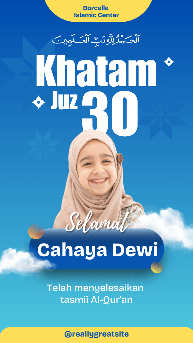 Ilustrasi kartu khatam Al -Qur'an