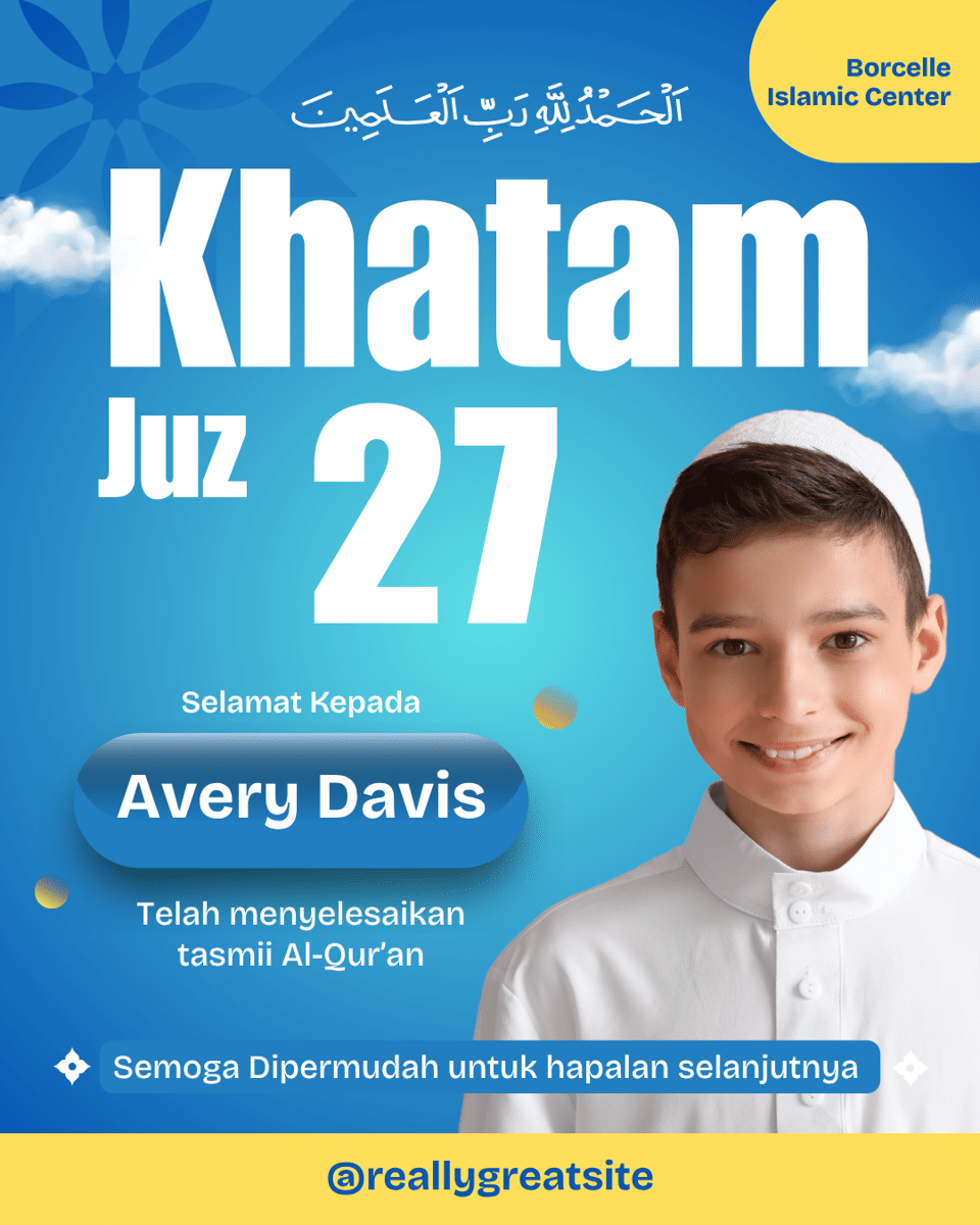 Ilustrasi kartu khatam Al-Qur'an