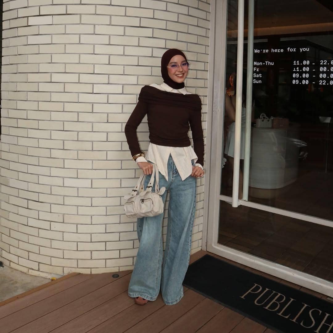 OOTD Nuansa Cokelat ala Sadrina Octadelya