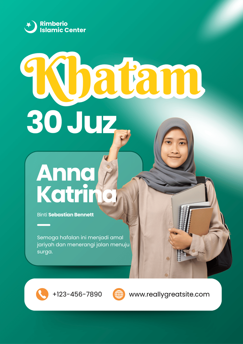 Ilustrasi kartu khatam Al-Qur'an