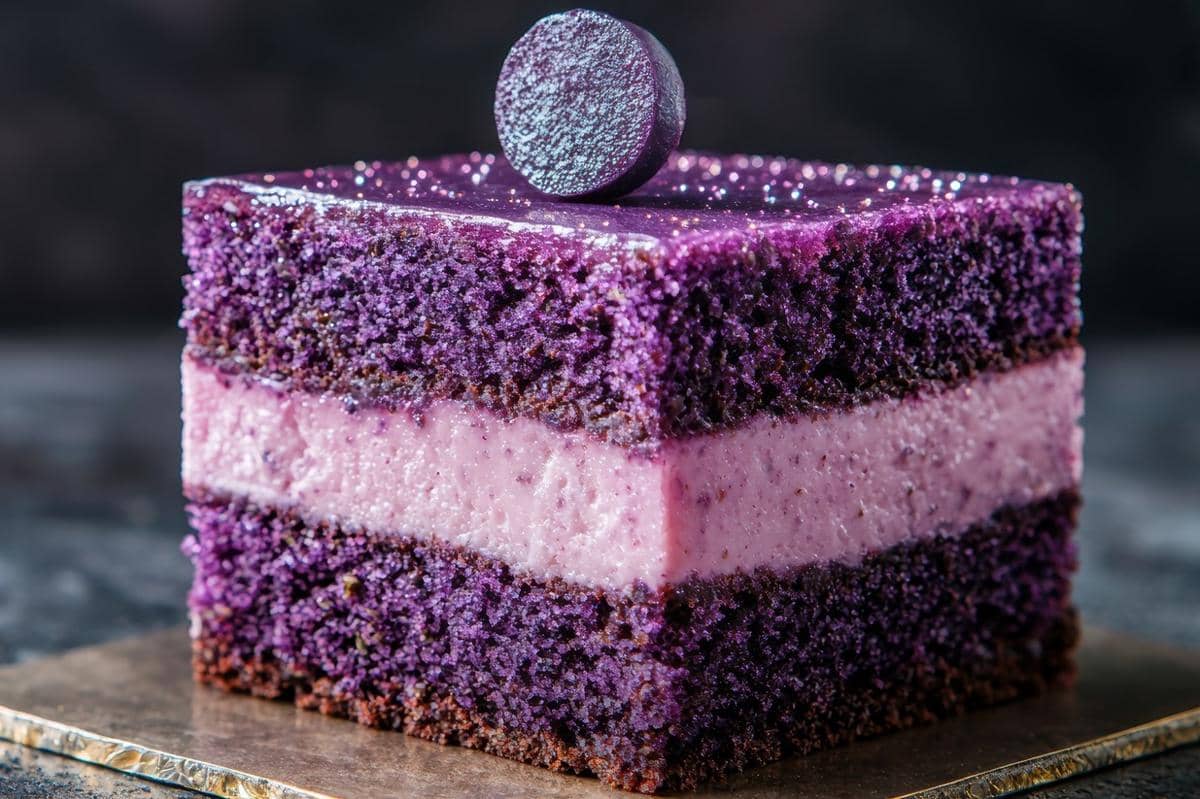 ilustrasi layer ube yema cake