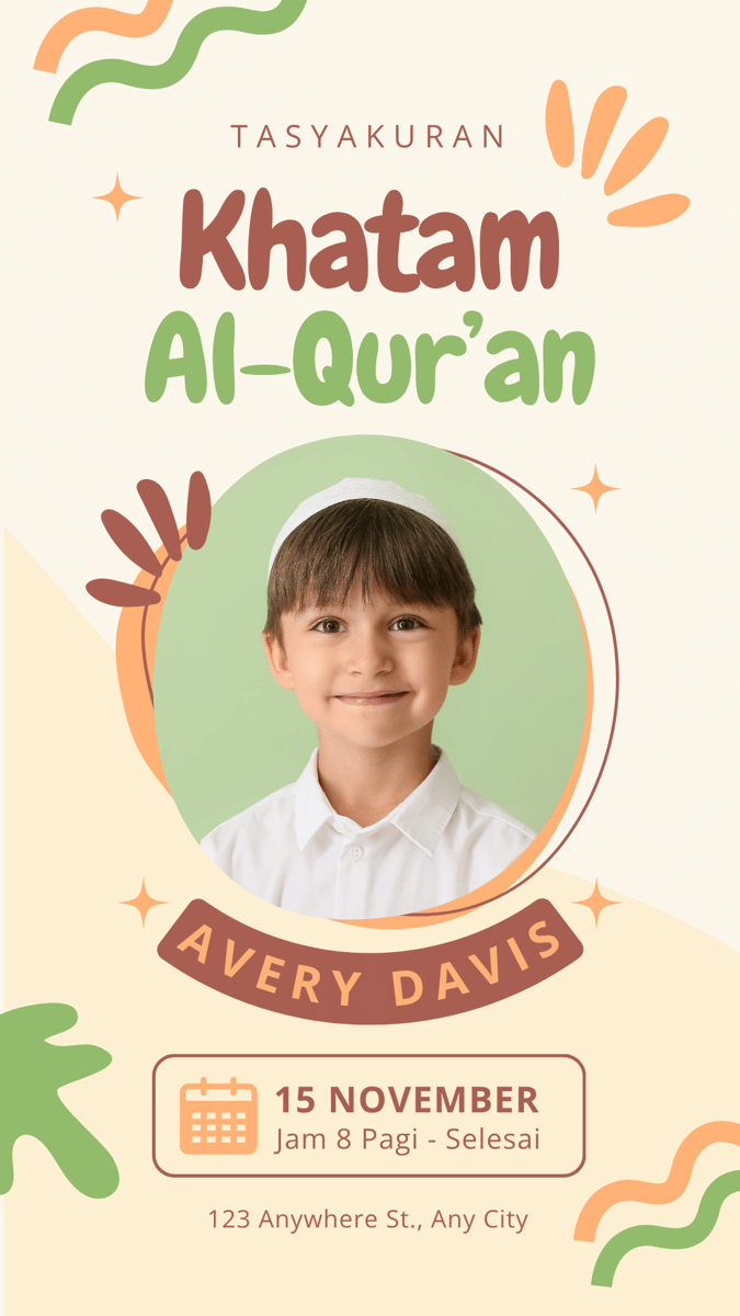 Ilustrasi kartu khatam Al-Qur'an