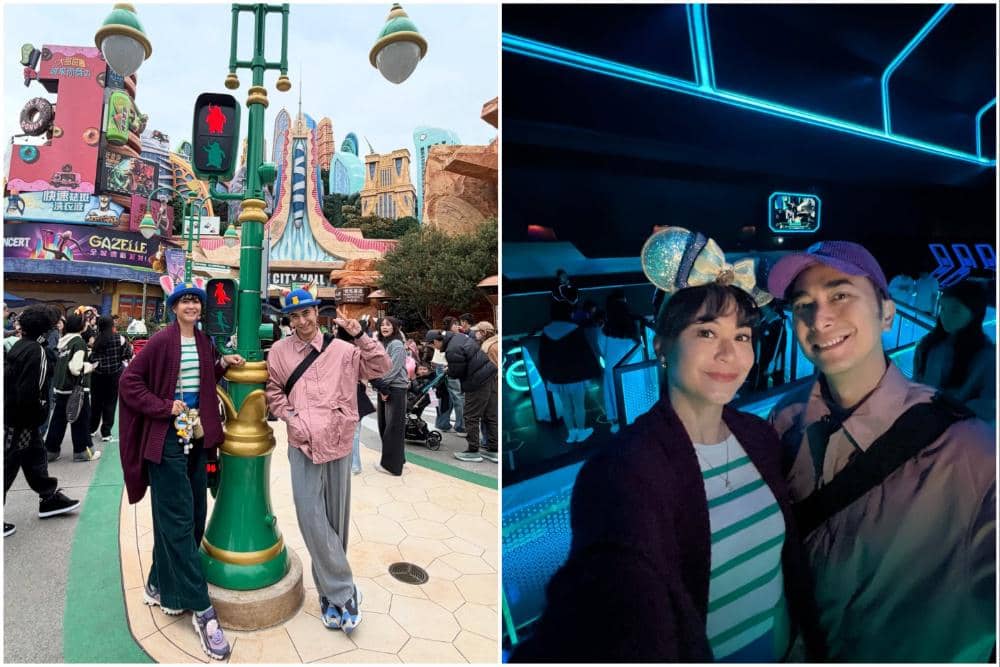 10 Potret Kenes Andari dan Winky Wiryawan ke Disneyland Shanghai