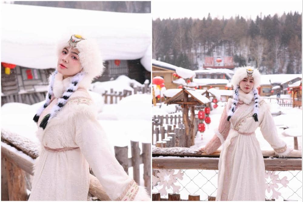 9 Potret Felicya Angelista dengan Makeup Douyin saat di Harbin