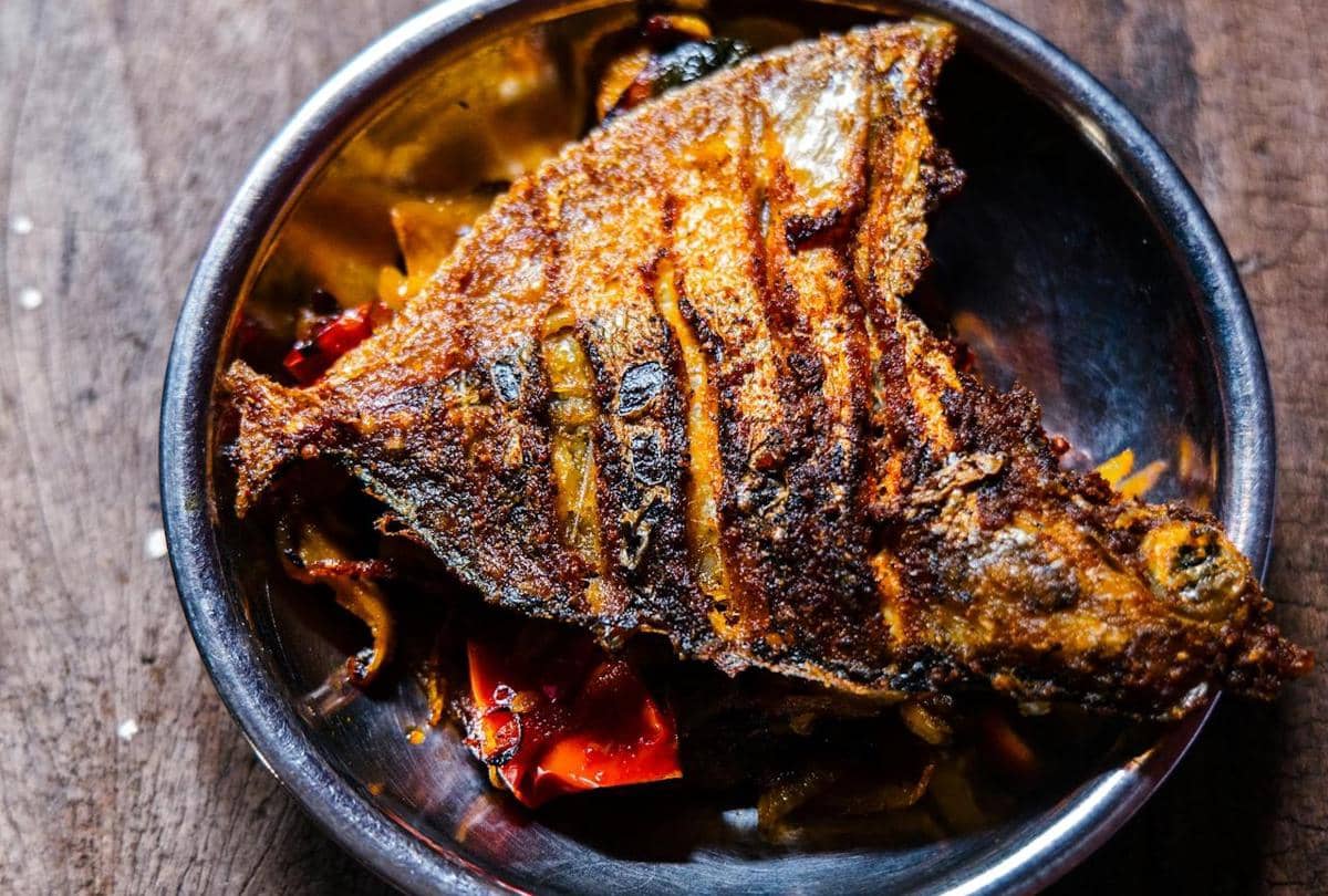 ilustrasi ikan goreng