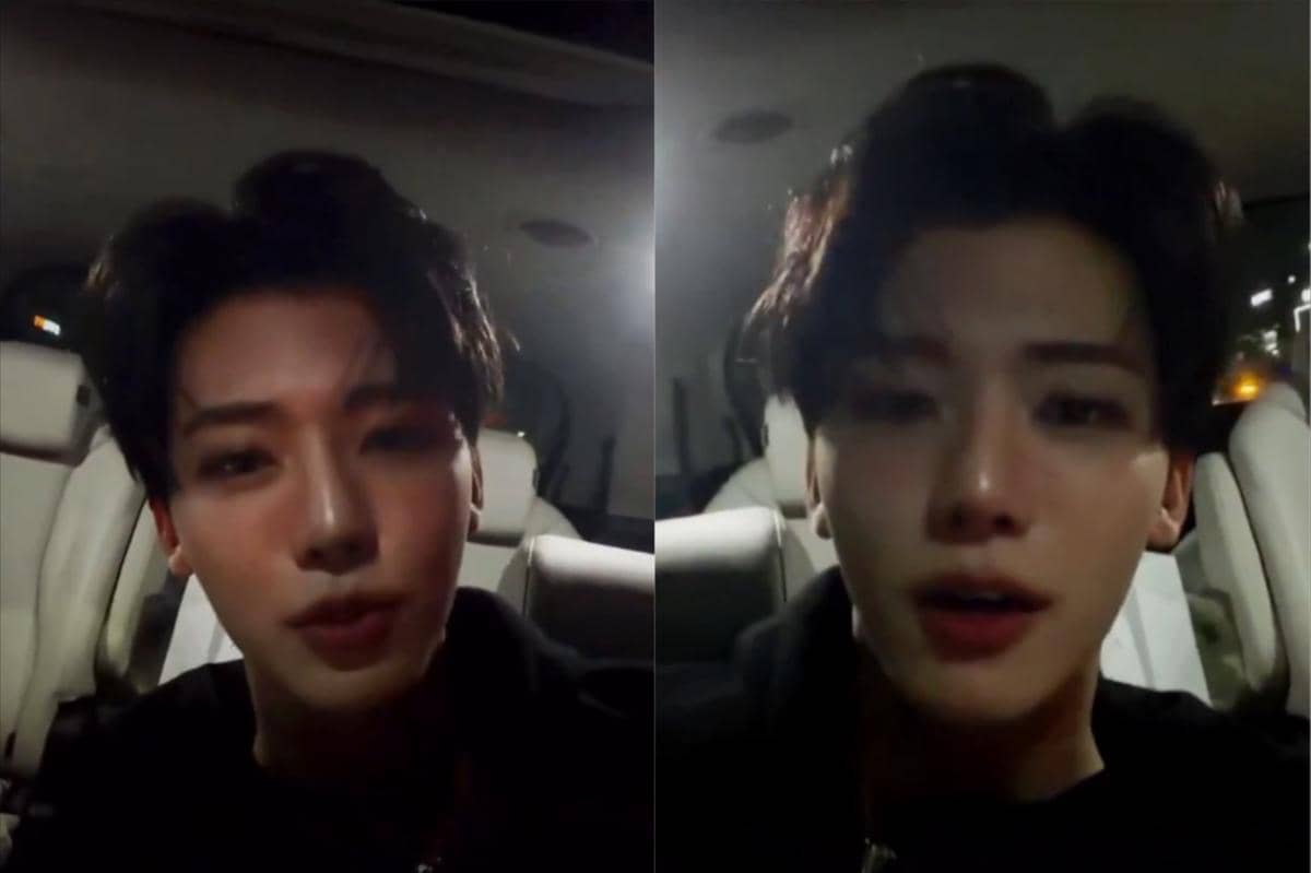 potret Jaemin saat klarifikasi lewat live di Weverse