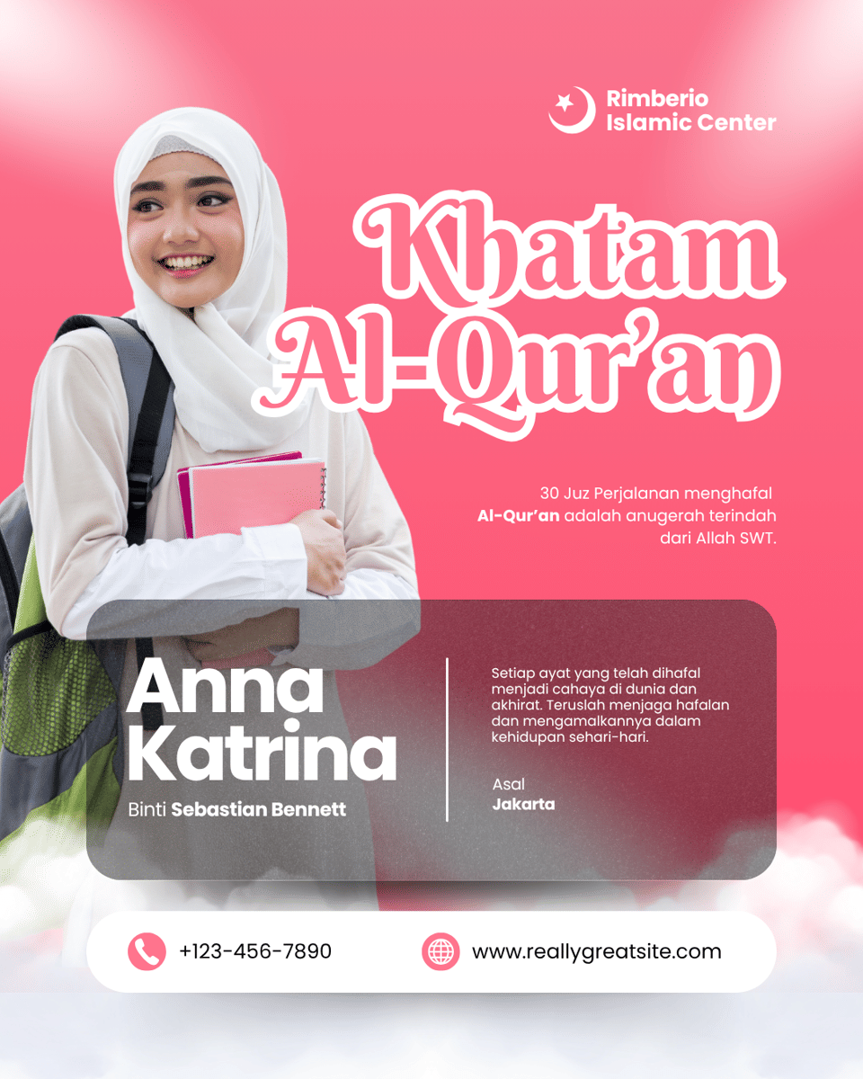 Ilustrasi kartu khatam Al-Qur'an