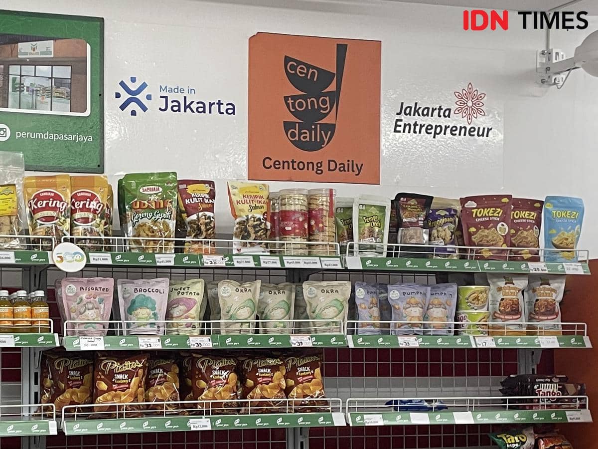 Penampakan gerai Koperasi Kelurahan Merah Putih, mirip minimarket