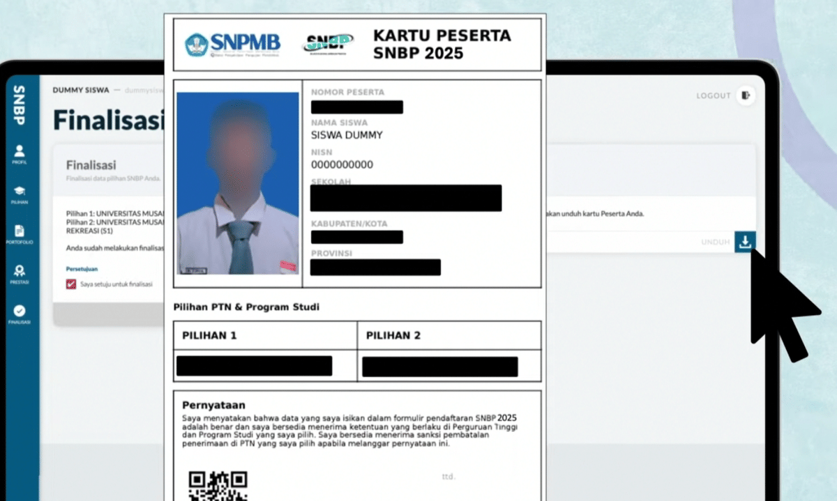ilustrasi cek nomor pendaftaran SNBP