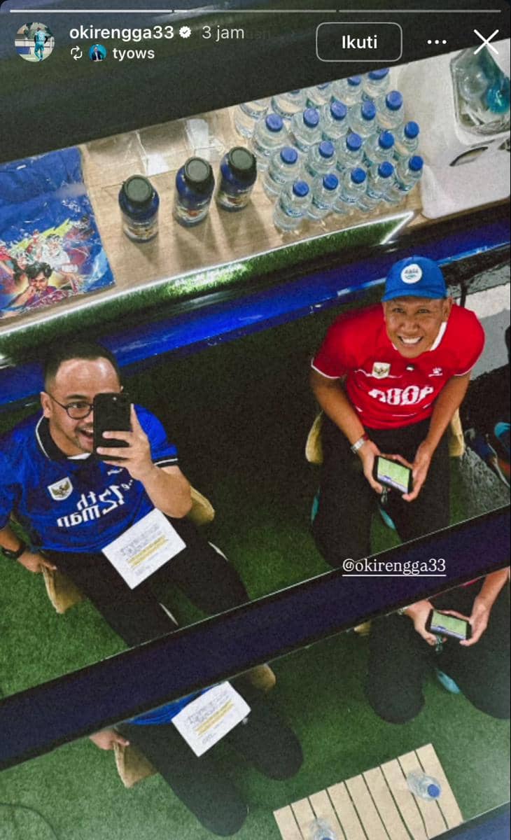 potret artis nonton laga Timnas Indonesia vs Bulgaria di GBK