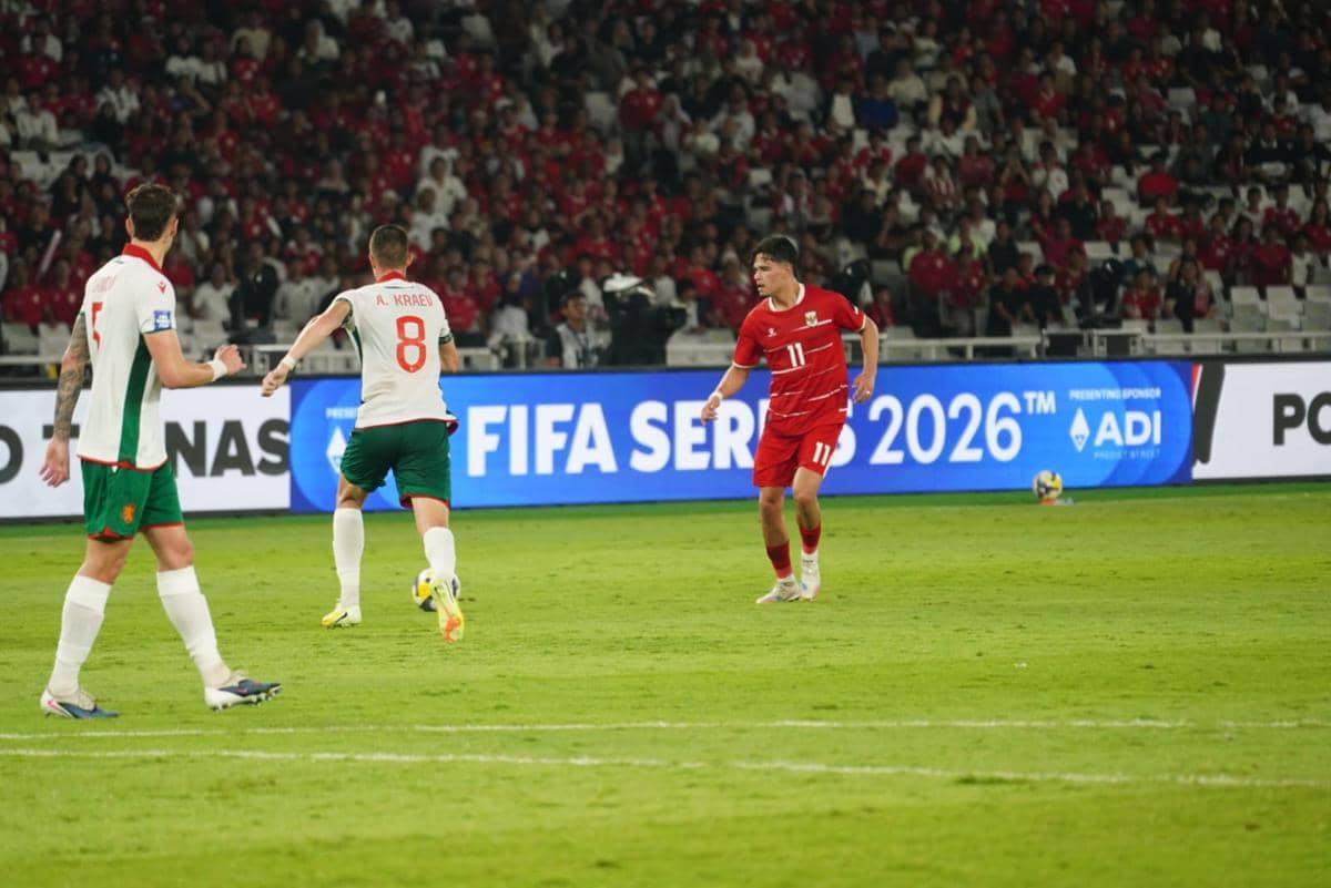 Timnas Indonesia vs Bulgaria di FIFA Series 2026. (IDN Times/Sandy Firdaus)