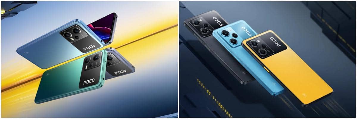 POCO X5 (kiri) dan POCO X5 Pro (kanan) 