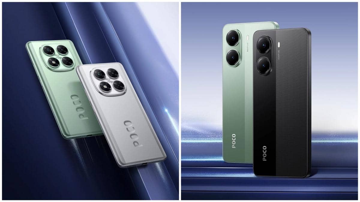 POCO X7 (kiri) dan POCO X7 Pro (kanan) 