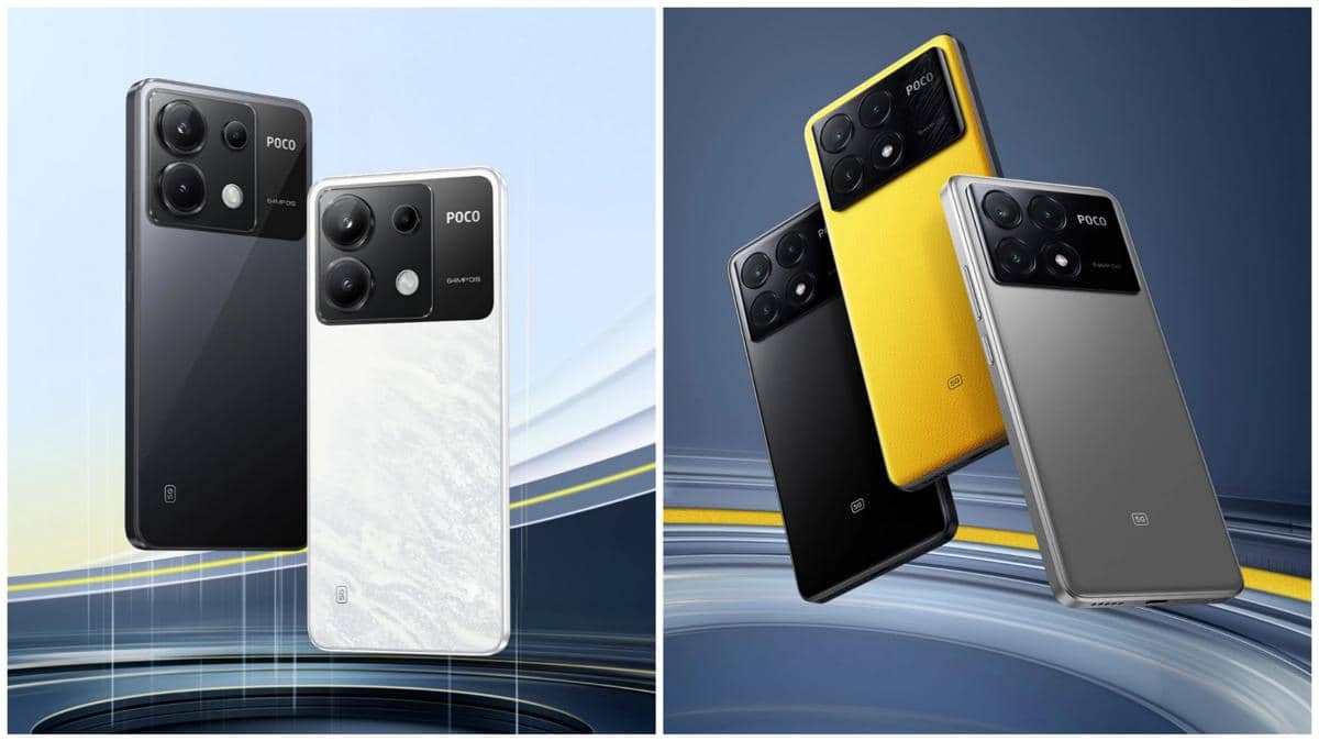 POCO X6 (kiri) dan POCO X6 Pro (kanan)