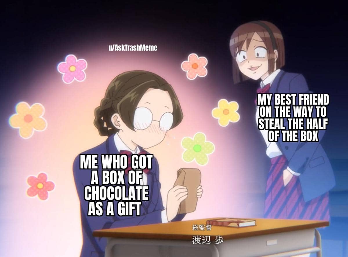 meme kartun tentang cokelat