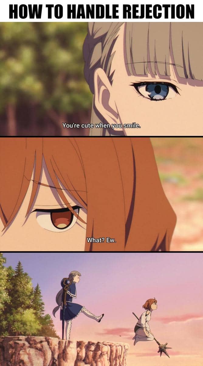 meme anime tentang penolakan