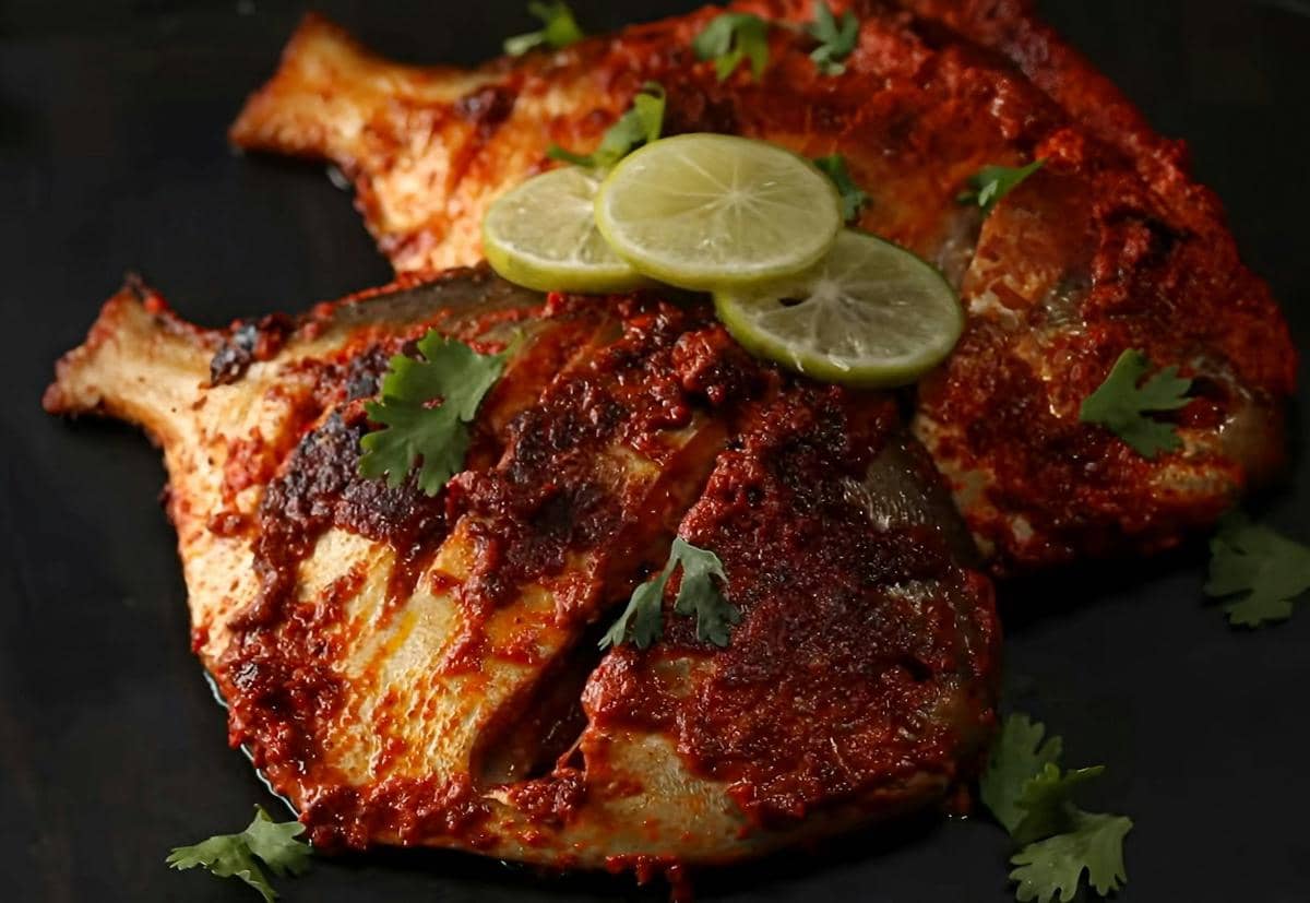 ilustrasi ikan bakar